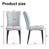 Lyngins Modern PU Dining Chair Set of 4, Armless Chair with Metal Leg, Versatile Kitchen Chair & Living Room Chair, Upholstered Dinner Chair - 3 of 4