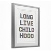 Stupell Industries Long Live Childhood Florals Framed Print Under Glass Art, Gray, 13" x 16" - 2 of 4