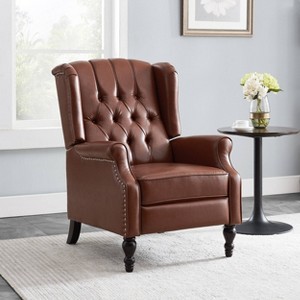 Walter Contemporary Tufted Recliner with Studded Trim - Christopher Knight Home - 1 of 4