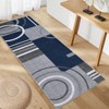 Geometric Abstract Washable Area Rug Living Room Rugs Non-Slip Soft Ultra-Thin Modern Throw Carpet Contemporary Stain Resistant Floor Carpet - 4 of 4