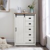 KWPZQEB 5 Drawer Dresser, Tall Chest Organizer Unit with Sliding Door & Adjustable Shelves, Modern Wood Storage Tower for Bedroom, Living Room - 3 of 4