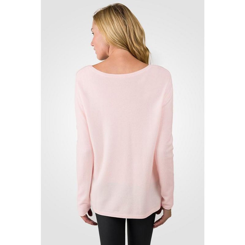 J CASHMERE Women's 100% Cashmere Dolman Sleeve Pullover High Low Sweater, 2 of 3