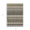 Charcoal Gray And Gold Quatrefoil Washable Indoor Outdoor Area Rug - 3 of 4