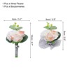 Unique Bargains Silk Wedding Artificial Rose Boutonniere and Wrist Corsage Set - 2 of 4