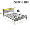 Platform Bed Frame with Headboard, Led Light & Charging Station - 2 of 4