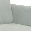 vidaXL Light Gray Velvet 2-Piece Sofa Set - Modern Comfortable Couch and Loveseat with Thick Padding and Sturdy Frame” - 4 of 4