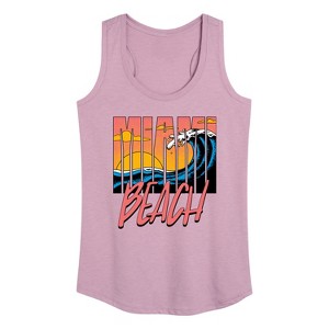 Women's - Instant Message - Miami Beach Graphic Racerback Tank - 1 of 4