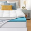 HYLEORY Dual Layer 4 Inch Memory Foam Mattress Topper, 2 Inch Gel Memory Foam and 2 Inch Cooling Pillow - 4 of 4