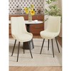20.48"Upholstered Accent Side Chairs with Metal Legs,Beige - 2 of 4