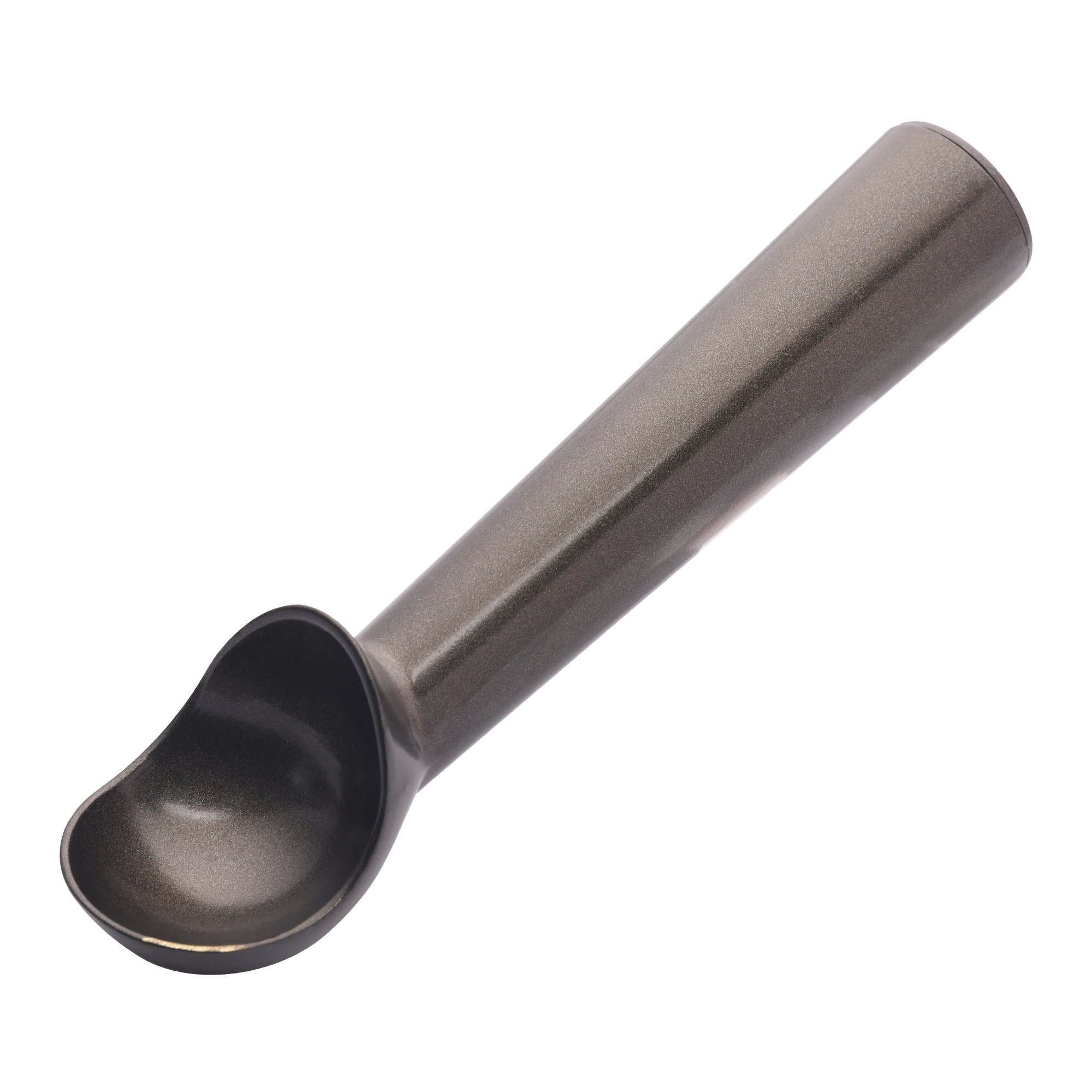 REGALWOVEN Stainless Steel Comfortable Ergonomic Handle Easy Release Ice Cream Scoop Black 1 Pc