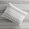 Full/QueenKylar Striped Clipped Jacquard Comforter Set Black - Urban Habitat: Modern Bedding, Polyester Fill - 3 of 4
