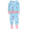 RuffleButts SoftSnooze Baby Girls Ruffle One Piece Convertible Pajamas - 2 of 2