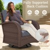 Layinsun 3 Pieces Wicker Patio Furniture Set, Luxury Outdoor Conversation Set with High Back Swivel Rocker Chairs - 2 of 4