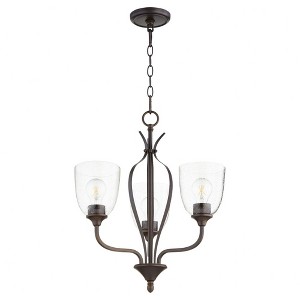 Quorum Lighting Jardin 3-Light Chandelier, Oiled Bronze, 20 Width, 21 Height - 1 of 1