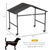 Skyzone Dark Brown Portable Rattan Dog Shelter with Wheels & Brakes, Spacious Outdoor Shade for - 3 of 4