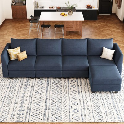 Belffin 5-Piece L-Shaped Sectional – 1500lb Capacity & Pet-Resistant Storage System