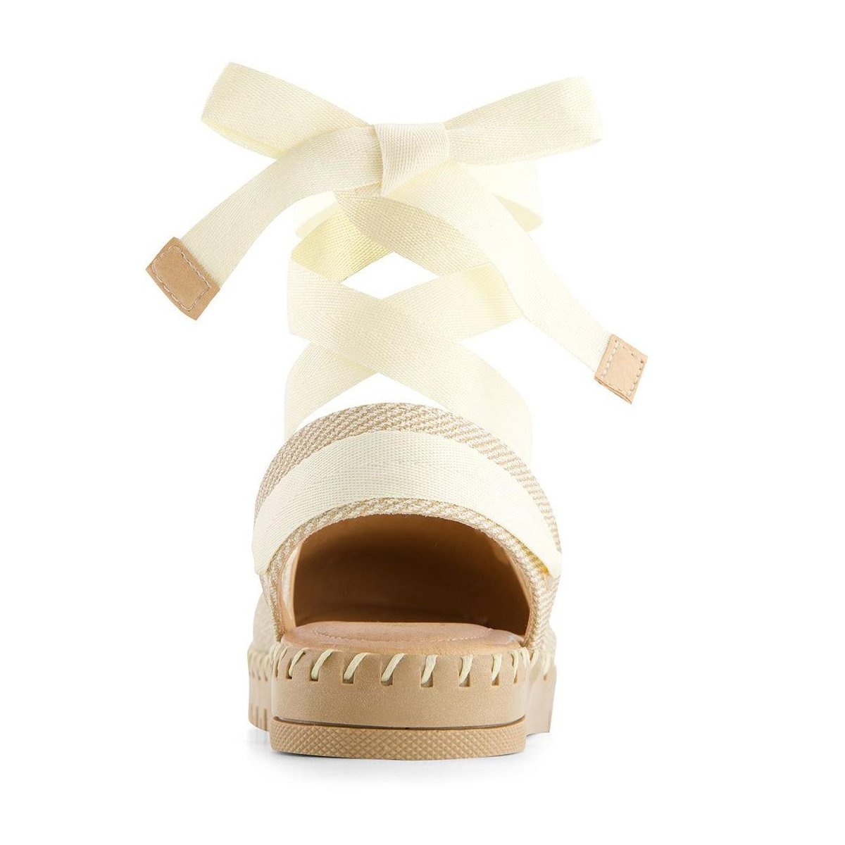 Обувь Andrea Women's Textile Ribbon Lace Flats 65286 Beige 8 — фото 5
