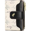 Small Women's RFID Blocking Leather Bifold Wallet with Zipper Coin Pocket, Credit Card Holder & Clear ID Window – Compact Slim Purse - 2 of 4