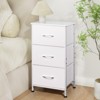 GALAXHERO Nightstand with 3 Drawers – Fabric Dresser Storage Organizer for Bedroom, Hallway, Entryway, Closets - 4 of 4