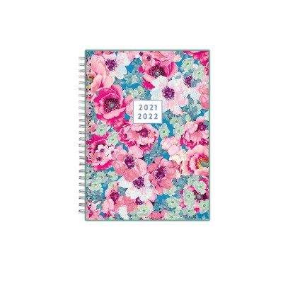 2021-22 Academic Weekly/Monthly Planner 5.875" x 8.625" Dense Floral - Good Vibes