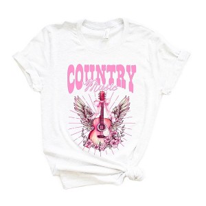 Simply Sage Market Women's Coquette Country Music Short Sleeve Graphic Tee - 1 of 2