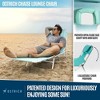 Ostrich 72 by 22 Inch Versatile Chaise Lounge Portable Reclining Lounger, Outdoor Patio, Beach, Lawn, Camping, or Pool Tanning Chair, Aqua - 4 of 4