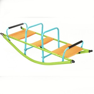 BABYYER Kids Seesaw, Metal Rocking Teeter Totter, Rocker Toy with Handles and 3 Seats, Children Outdoor Play Equipment for Ages 3+ - 1 of 4
