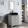 24 in. W x 19 in. D x 32 in. H Bath Vanity in Gray with Mirror and Sink Set - 2 of 4