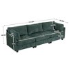 SKRAN Cloud Couch Sofa with Storage & Deep Seat, 3-Seater Sofa Bed W/Pillows for Apartment Office Living Room, Easy Assembly - 3 of 4