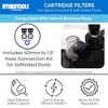 Swimline Hydrotools 70026HCK Cartridge Pool Filter System 2220 GPH Pump with Connection Kit for Soft Sided Pool, 8 Square Feet - 2 of 4