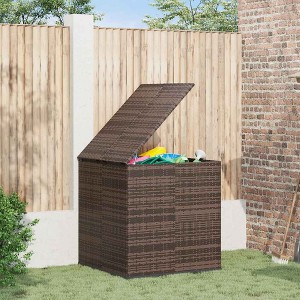 Cushion Box Brown Gradient PE Rattan Large Cushion Box - 1 of 4