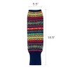 Wrapables Women's Bohemian Winter Warm Long Leg Warmers, Knee High Boot Socks, Navy - 4 of 4