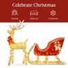 Best Choice Products XL Lighted Christmas 5ft Reindeer & Sleigh Holiday Outdoor Decor Set w/ LED Lights - 3 of 4