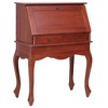 vidaXL Secretary Desk Office Writing Table with Drawers Solid Wood Mahogany - 2 of 4