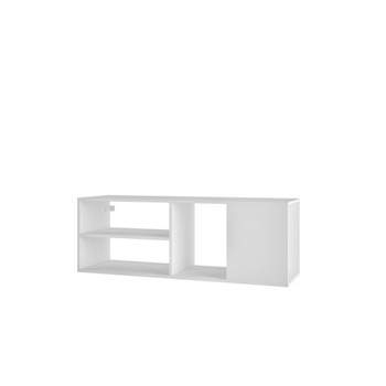 Minetta Floating with 4 Shelves TV Stand for TVs up to 48" White - Manhattan Comfort