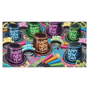 Beistle Glowing New Year Asst for 50 Multicolored - 1 of 1