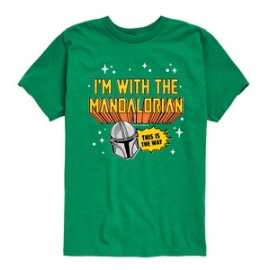 Boys' - The Mandalorian - Im With Mando Short Sleeve Graphic T-Shirt - 1 of 4