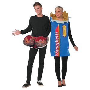 Imposta Costumes Adult Spaghetti & Meatballs Couples' Costume Bodysuits One Size - 1 of 4