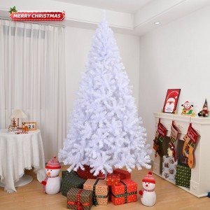 SUGIFT 7.5ft White Artificial Christmas Tree Premium Unlit Hinged Spruce Full Tree W/1350 Branch Tips - 1 of 4