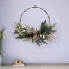 HomeRoots 19" Faux Greenery And Pinecone Wreath - 2 of 4