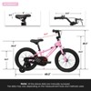 VisioGear 18 Inch Kids' Bike with Removable Training Wheels, Single Speed Boys Girls Child Bicycles for 3-5Years, Pink, 49.5"*21.6"*28.3" - 3 of 4