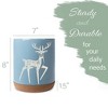 Elanze Designs Kitchen Utensil Holder With Non Slip Cork Base Large 8 Inch Ceramic Storage Crock Forest Animal Countertop Organizer Graceful Floral - 2 of 4