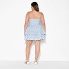 Women's Embroidered Mini A-Line Dress - Wild Fable™ Light Blue - 3 of 3