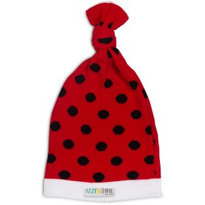 Pavilion Gift Company - Red and Black Polka Dot - One Size Fits All Baby Hat - Hats - 1 of 3