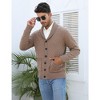 Mens Shawl V Neck Knitted Button Down Cardigan Sweater with Pockets - image 4 of 4