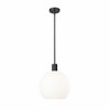 Margo Mid-Century Modern Pendant Light - Sleek White Glass Globe, 100W, Dimmable, Dry Rated - 4 of 4