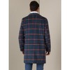 Lars Amadeus Men's Color Block Single Breasted Formal Winter Plaid Coat - 3 of 4