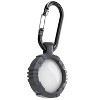 Vena Round TPU Case for Apple AirTag Holder Keychain Cover With Keychain Ring, Gray - 4 of 4