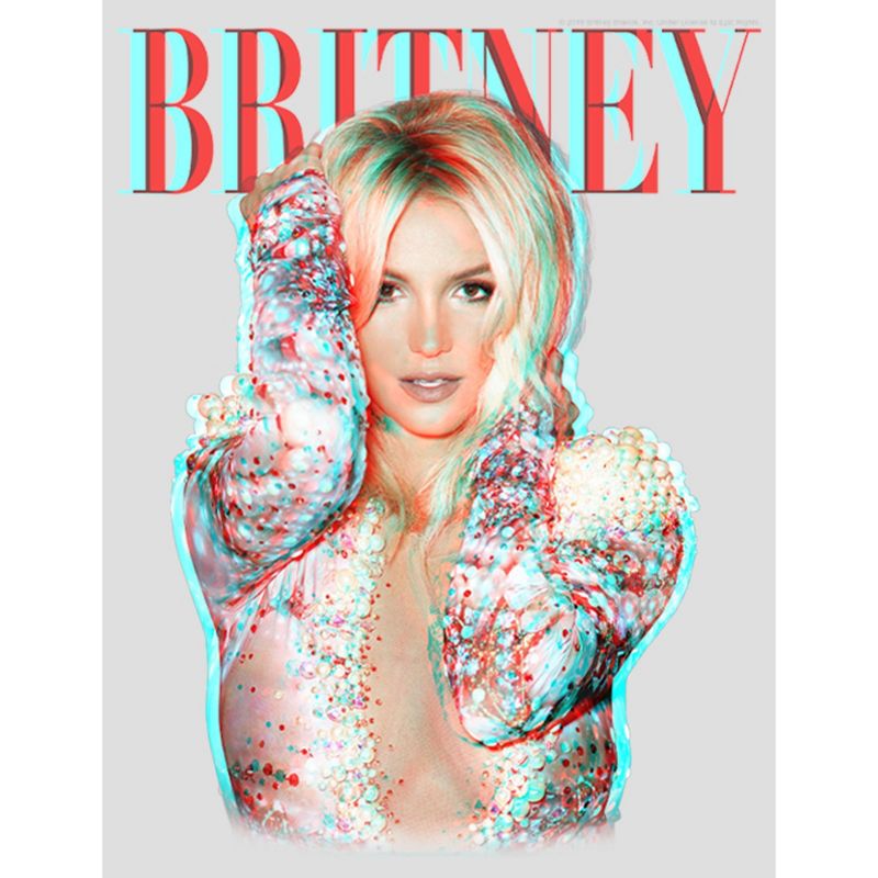 Women's Britney Spears Pop Star Glitch Racerback Tank Top, 2 of 5