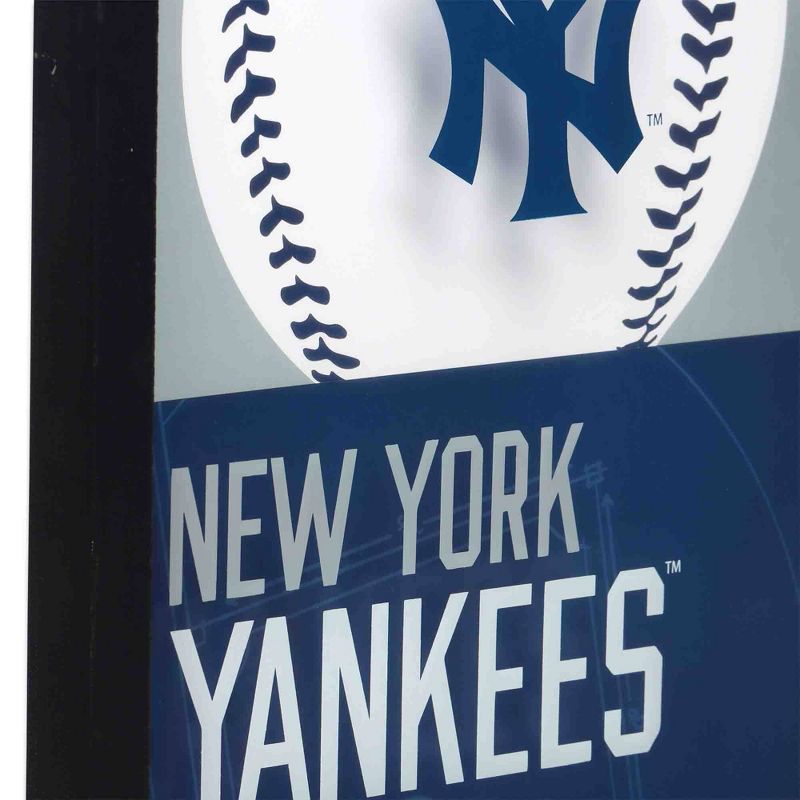 MLB New York Yankees Baseball Logo Glass Framed Panel, 4 of 5